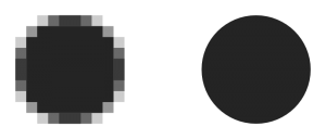 Imagen formada por píxels VS imagen vectorial